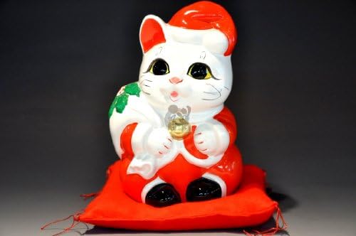 יפן המזל החתול סנטה חתול Tokoname Maneki Neko 7.5 אינץ '[2885] סט זאבוטון